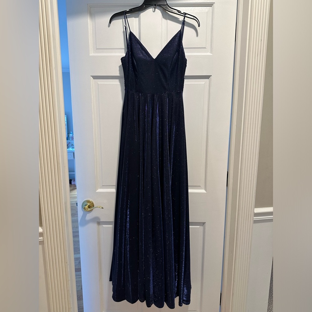 Formal/pageant gown - sparkly midnight blue